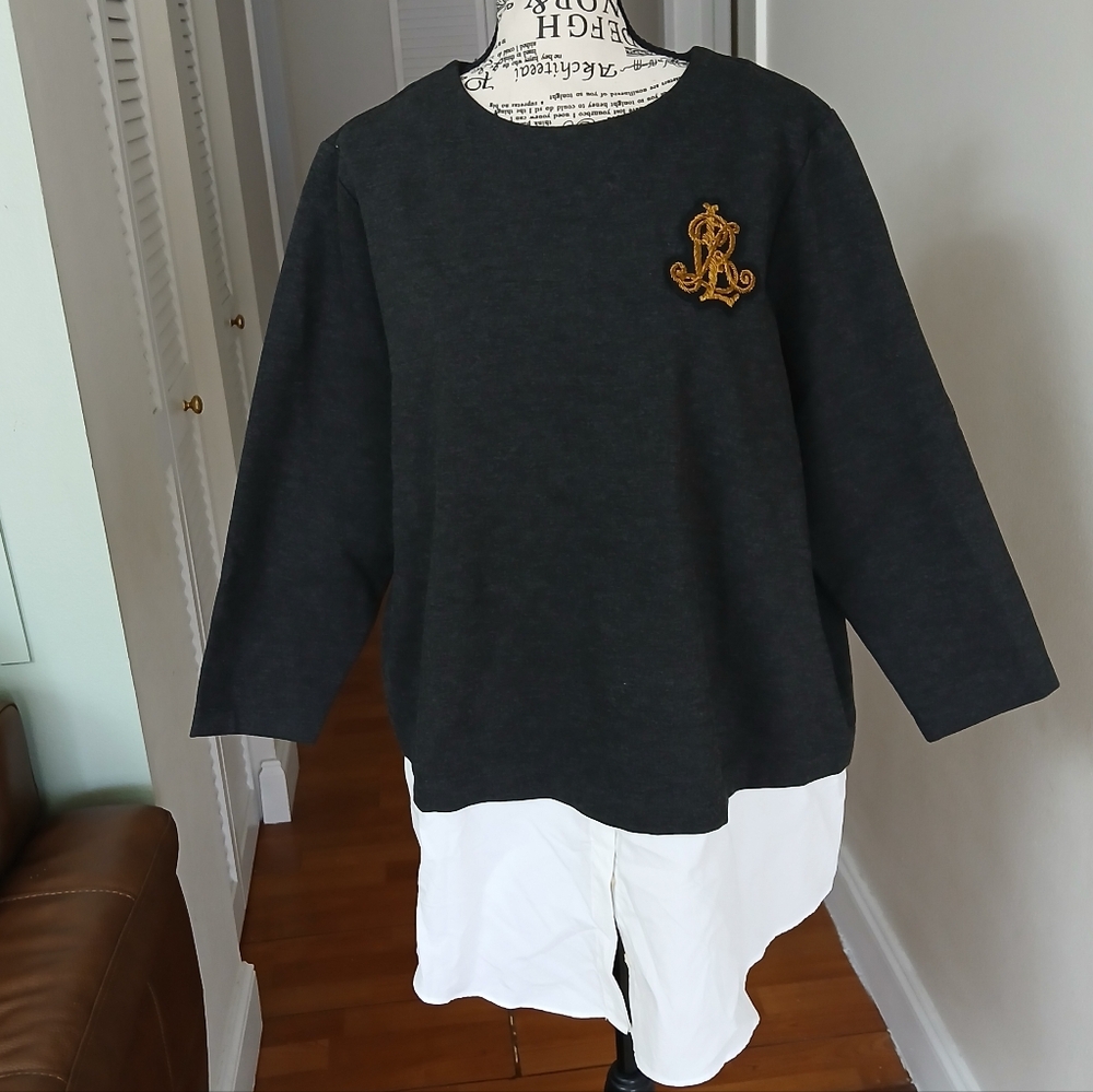 Ralph Lauren women's Layered Bullion Crest‎ Top